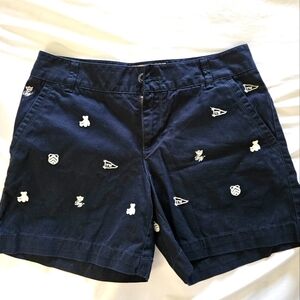 Teenie Weenie Navy Blue Embroidered Women's Shorts Size FM